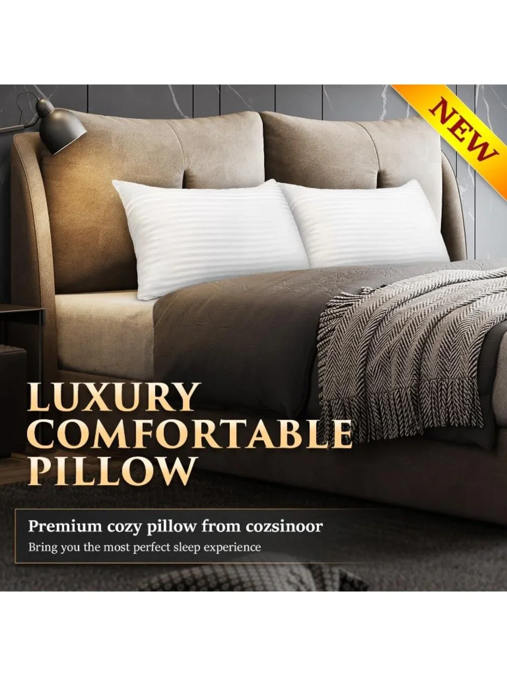 〽️Hotel Quality Bed Pillows Queen Size Set of 2 Cooling Down Alternative Pillow